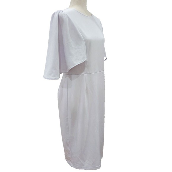 Grace Karin Womens White Scoop Neck Bodycon Pencil Dress Size L - Picture 2 of 8